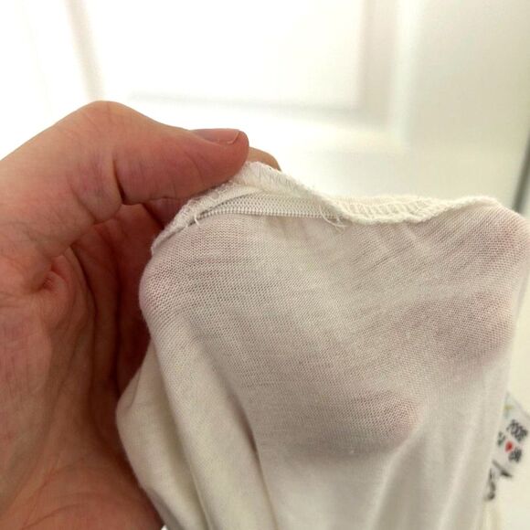 Vintage Y2K babydoll Poof New York Shirt white stretch Size L‎ milkmaid ruched - Picture 8 of 12